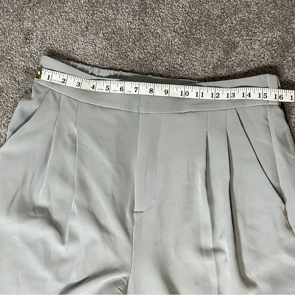Steve Madden Women's Light Gray Pleated Trousers Ankle Length Size Large NWOT